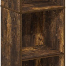 Furinno PASIR Book Shelf, 5-Tier Modern Bookshelf, Open Shelves Bookcase 9 x 12 x 52, for Living Room, Bedroom, Home Office, Amber Pine