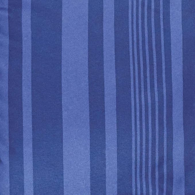 Amazon Basics Full/Queen Comforter Set with Sheets, 7-Piece Blue Calvin Striped Bedding, Lightweight Microfiber Bed-in-a-Bag