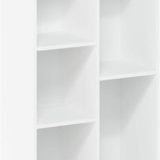 Furinno LUDER Book Shelf, 5-Cube Bookshelf, Reversible Bookcase, 9.4 x 19.5 x 31.5, for Living Room, Bedroom, Home Office, White