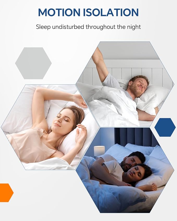 BEDELITE Queen Mattress Topper Dual Layer 4 Inch Memory Foam Mattress Topper, 2 Inch Pilow Top Mattress Pad and 2 Inch Premium Gel Foam Mattress, with Stretchable Pockets Up to 6"-24"