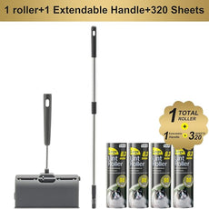 Fedicelly Lint Rollers Pet Hair Extra Sticky Floor with Long Handle,Large Cat Dog Hair Remover Laundry Clothes Carpet Furniture,6.3 inches Wider with 320 Sheets Giant Lint Remover Brush for Couch