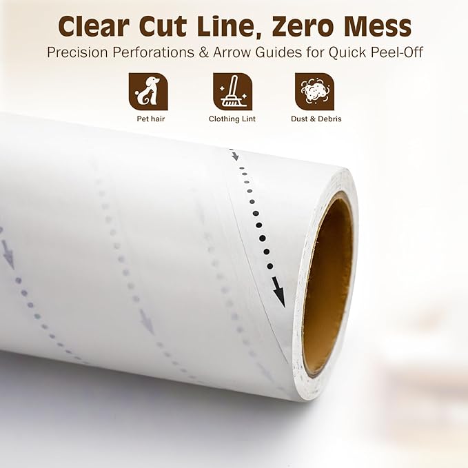 BEAH Lint Roller Refills (5 Packs 450 Sheets) Lint Rollers for Pet Hair Extra Sticky Refills,9.45 Inch Pet Hair Remover,Lint Roller Cleaning for Clothes,Furniture and Carpet,Easy to Tear