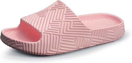 Weweya Slides for Women and Men - Bathroom Shower Shoes - Non Slip House Slippers - Lightweight Beach Sandals