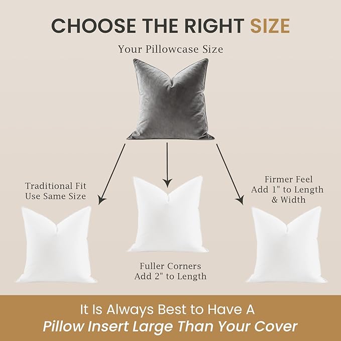 BHZ Euro Throw Pillow Inserts, 14x36 Down Feather Alternative Pillow Inserts Set of 2, Decorative Soft Large Square White Throw Pillows Insert for Couch Bed Dorm Sofa with Cotton Cover