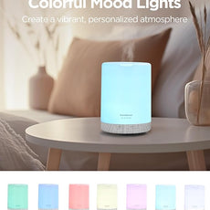 InnoGear 300ML Essential Oil Diffuser, Premium 5-in-1 Ultrasonic Aromatherapy Diffusers Scent Humidifier Aroma Diffuser Vaporizer Auto-Off Timer for Room Office Home, White, Medium