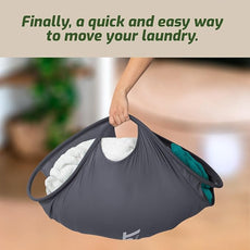 Laundry Turtle Collapsible Laundry Basket | Foldable Laundry Hamper & Collapsible Laundry Baskets | Portable Laundry Grabber for Dirty Clothes (Grey, Small)