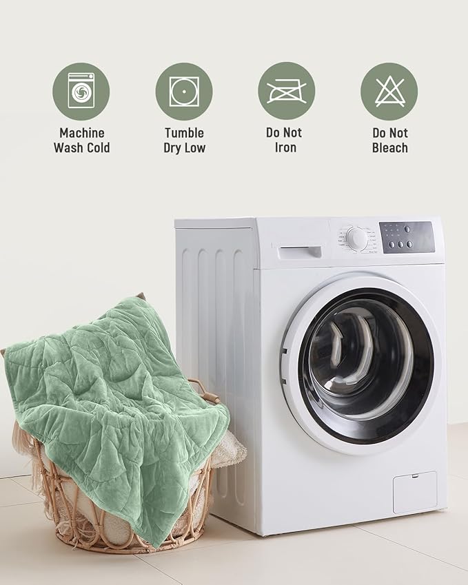 Weighted Lap Blanket 5 lbs for Adults, Luxury Soft Small Weighted Blanket, Compact Portable Weighted Lap Pad for Relaxation, Sleeping, Travel, All-Season Use, Sage Green, 30" x 40"