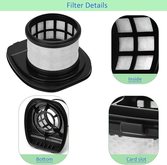 IX140 IX141 IX142 Filters, Lichelete IX141 Filters for Shark Rocket Pet Pro IZ140 IZ140C IZ141C IZ142 UZ145 Stick Vacuums, Part 616FJ140 and 617FJ140, 2 Pack Filter, 4 Pack Foam and Flet Filter Kit