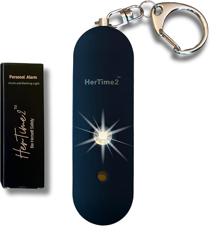 Personal Alarm for Women Adults Seniors – Travel Safe and Waterproof Self Defense Siren – Safety Keychain – Extra Loud – Strobe Light – Cute Key Chain Protection Gift