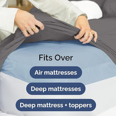 Extra Deep Pocket Twin Sheets - 3 Piece Breathable & Cooling Bed Sheets - Hotel Luxury Bed Sheet Set - Soft, Wrinkle Free & Comfy - Easily Fits Extra Deep Mattresses - Deep Pocket Dark Grey Sheets Set