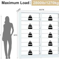 5 Tier Metal Bookshelf, 69