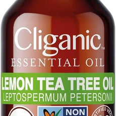 Cliganic Organic Lemon Tea Tree Essential Oil, 100% Pure Natural for Aromatherapy | Non-GMO Verified