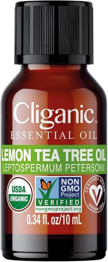 Cliganic Organic Lemon Tea Tree Essential Oil, 100% Pure Natural for Aromatherapy | Non-GMO Verified