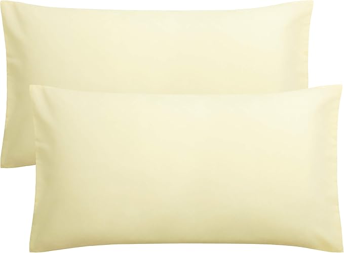 FLXXIE 2 Pack Microfiber King Pillow Cases, 1800 Super Soft Pillowcases with Envelope Closure, Wrinkle, Fade and Stain Resistant Pillow Covers, 20x36, Ivory