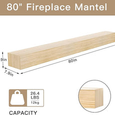 Fireplace Mantel Shelf, 80