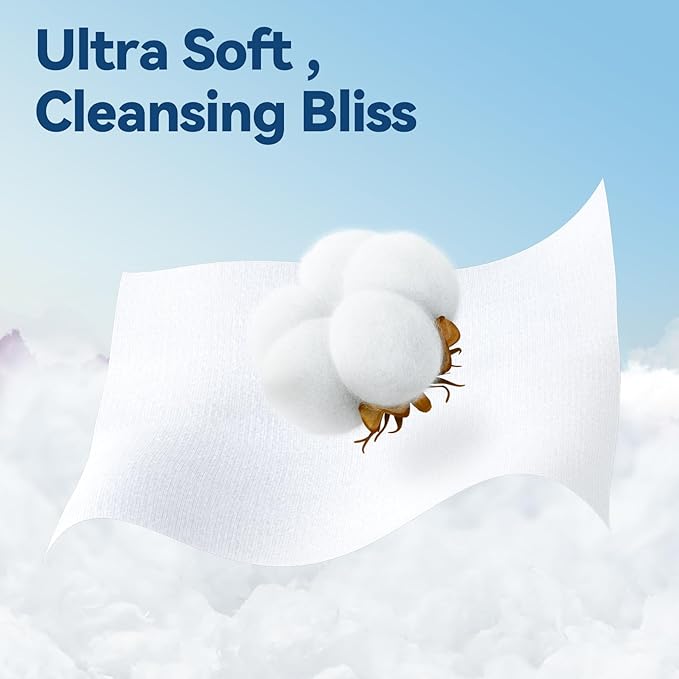 Winner Soft Face Towels, 100% USDA Biobased Facial Towels, Unscented for Sensitive Skin, OEKO-TEX Certified Face Towelettes Disposable, Makeup Remover Dry Wipes, 300 Ct, Pack of 3