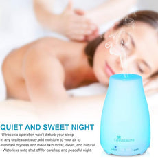 Diffuserlove Essential Oil Diffusers 200ML Remote Control Ultrasonic Mist Humidifiers BPA-Free Aromatherapy Diffuser with 7 Color Lights, Auto Shut-Off for Bedroom Office Kitchen