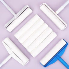 9.45 inch Large Lint Roller Refills for 9.4'' - 9.5'' Wide Lint Rollers for Pet Hair Extra Sticky Floor Lint Remover Refill 60 Sheets per Roll 5 Pack Total 300 Sheets