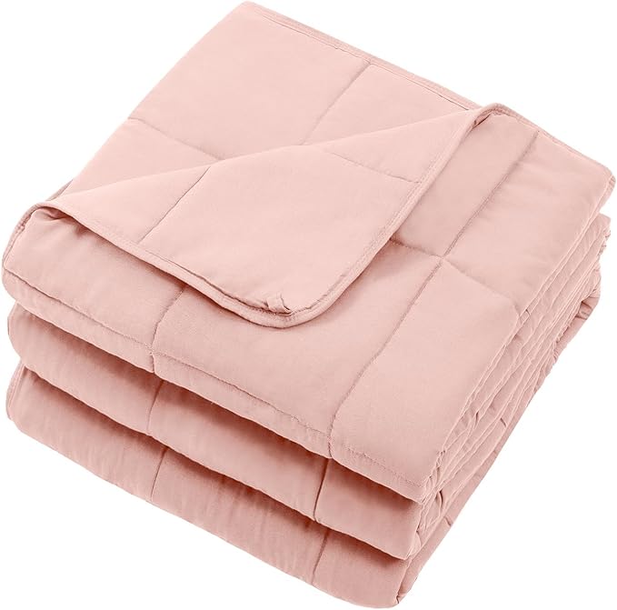 Pink Weighted Blanket for Adults 20lbs, 80"x87", King Size Cooling Heavy Throw Blanket for 130-220lbs, Microfiber Soft Thick Big Blankets Weighted Comforter Gifts for Sleeping