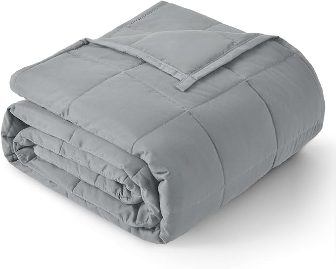 Topblan Weighted Blanket for Adults 12lbs, Breathable Cooling Weighted Blanket, High Breathability Heavy Blanket, Soft Material with Glass Beads for All Season, Sofa Bed, 60"x80" Queen Size,Grey