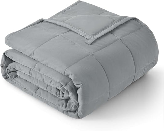 Topblan Weighted Blanket for Adults 12lbs, Breathable Cooling Weighted Blanket, High Breathability Heavy Blanket, Soft Material with Glass Beads for All Season, Sofa Bed, 60"x80" Queen Size,Grey