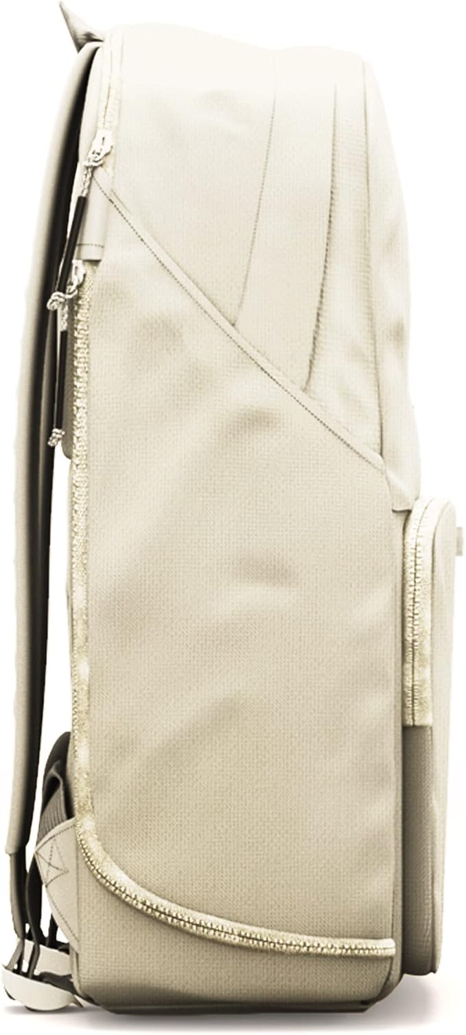 BREVITE The Backpack- Casual daypack backpacks for every function. Compact but spacious 18L aesthetic traveling backpack with laptop compartment. (Tan)