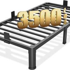 10 inch Twin XL Bed Frame with Round Corner Legs Mattress Slide Stopper,Low Profile Heavy Duty Metal Platform,No Box Spring Needed,Easy Assembly,Noise Free