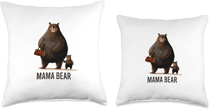 Mama Bear Throw Pillow