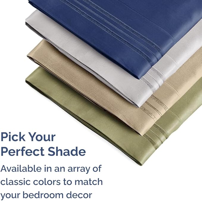 King Pillow Cases Set of 8 - Ultra Soft Hotel Quality Pillowcase Covers - Comfy, Cozy & Wrinkle Free - Shrink, Stain & Fade Resistant - Machine Washable Pillow Protectors - 8 Piece Set - Antique White