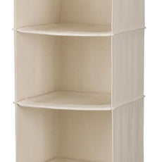 Household Essentials Cedarline 6-Shelf Hanging Closet Organizer, Heavy-Duty Cotton Canvas, Breathable, Versatile, Compact, Perfect for Rod or Wire Closets, Natural