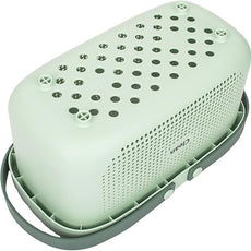 JiatuA Plastic Storage Basket with Handle Portable Shower Caddy Tote Organizer Basket Bin for Bathroom Kitchen Dorm Room Bedroom, Green