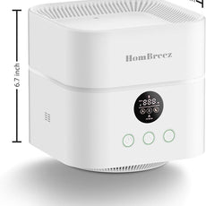 Air Purifier and Humidifier Combo for Bedroom, Covers Up to 200ft², H13 True HEPA Filter, 500ML Water Tank, Quiet Cool Mist Top Fill Essential Oil Diffuser for Baby, Pet Room, White