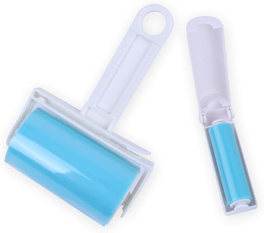 Reusable Sticky Picker Set Cleaner Lint Roller Pet Hair Remover Brush, Blue