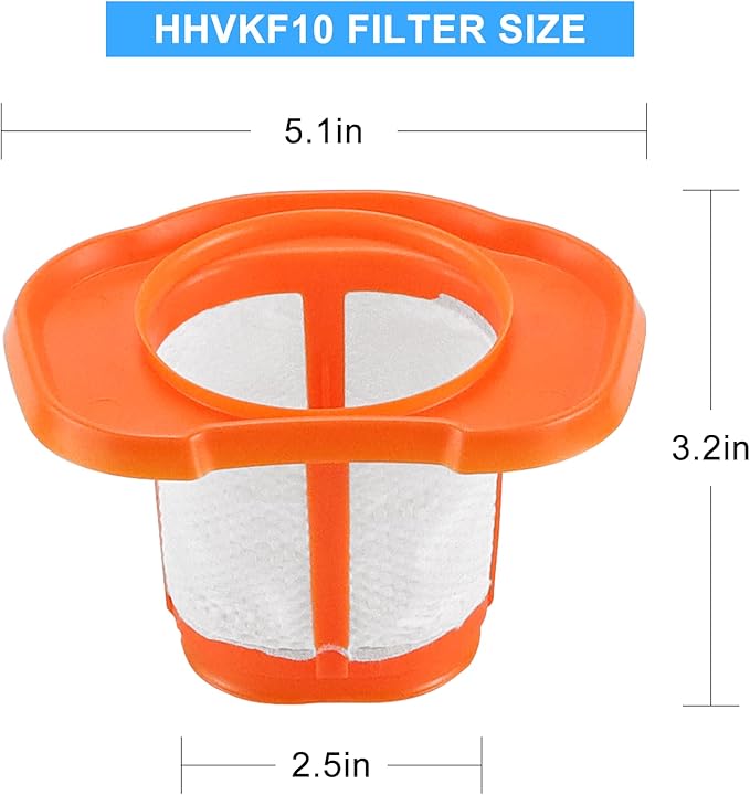 HHVKF10 Filter Replacement Compatible with Black and Decker Hand Vacuum HHVK HHVK515JP07 HHVK320J10 HHVK320J HHVK320J61 HHVK320JZ01 HHVK515J00FF HHVK515JP HHVK415B01,HHVKF10 Filter LUXRILIX