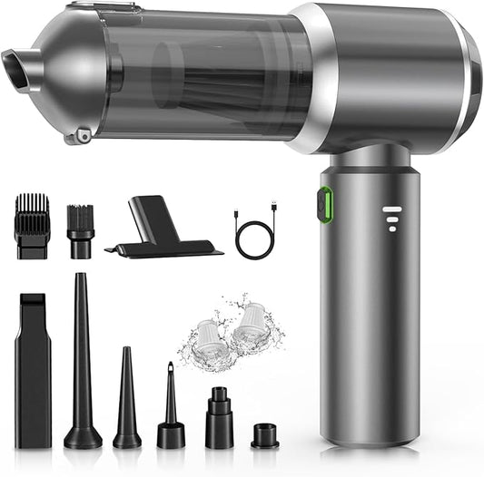 Handheld Vacuum Cleaner, 28000Pa 4 in 1 Handheld Vacuum Cordless, Brushless Motor, One-Touch Dust Removal, 3 Speeds Car Vacuum Cleaner Portable Cordless, Ideal for Office, Home, Kitchen, Car, Pet Hair