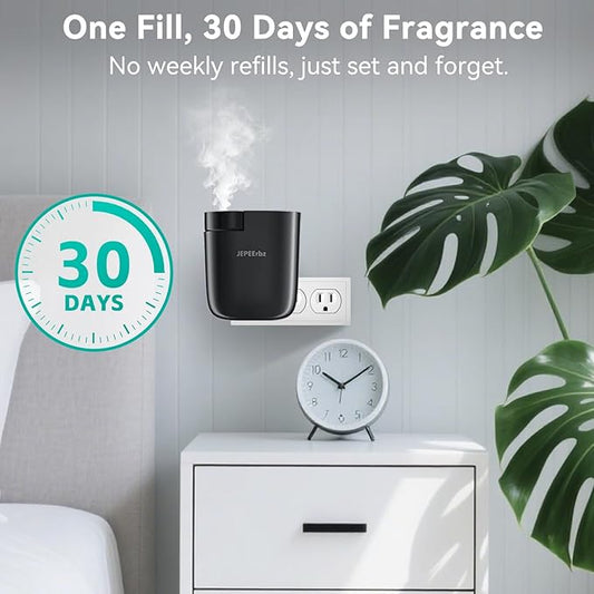 Plug in Diffuser, Waterless Oil Diffuser for Home, Essential Oil Plug in Wall, Smart Bluetooth App Control, Up to 500 Sq.ft Coverage, Black