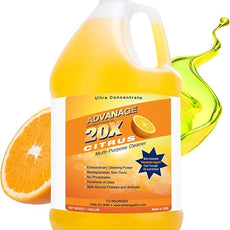 Advanage 20X Cleaner Concentrate Refill 128 oz | All Purpose Multi-Surface Cleaning Concentrate | Replace Every Household Cleaner | Natural and Citrus Scent, Human-Safe Cleaner USA Made