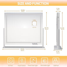 Hasipu Vanity Mirror with Lights, 25.6