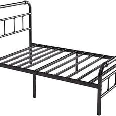 Twin XL Bed Frame with Headboard and Footboard, 18 Inches High, 3500 Pounds Heavy Duty Metal Slats Support for Mattress, No Box Spring Needed,Noise-Free, Black