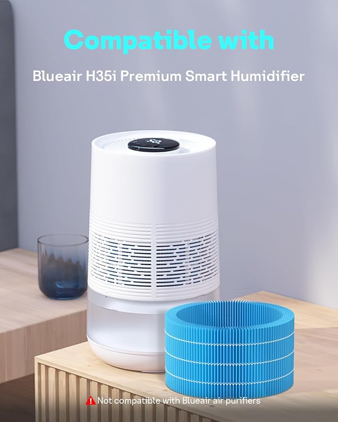 Leemone H35i Humidifier Replacement Filter Compatible with Blueair Premium Smart Humidifier, Effectively Capture Large Particles and Minerals, 2 Pack