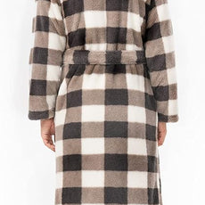 DAVID ARCHY Men's Hooded Robe Soft Coral Fleece Microfiber Bathrobe