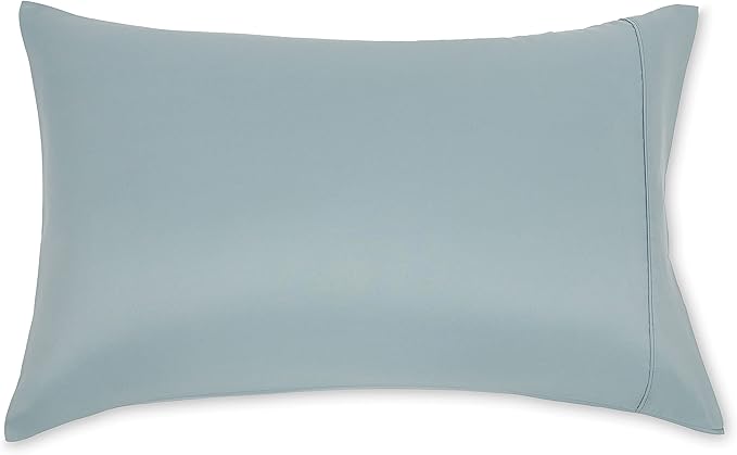 Amazon Basics Standard Pillow Cases Set of 2 - Lightweight, Super Soft Easy Care Microfiber, Spa Blue, 30" L x 20" W, Pillows Not Included