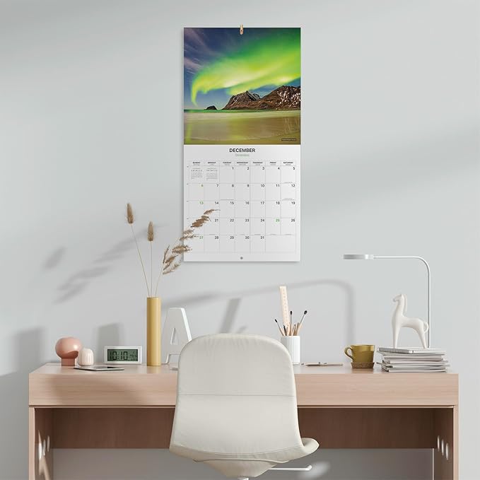 Nature Wall Calendar 2026 12" x 12" FSC® Plastic Free - Starts Week On Sunday | Family Planner Travel Calendar 2026