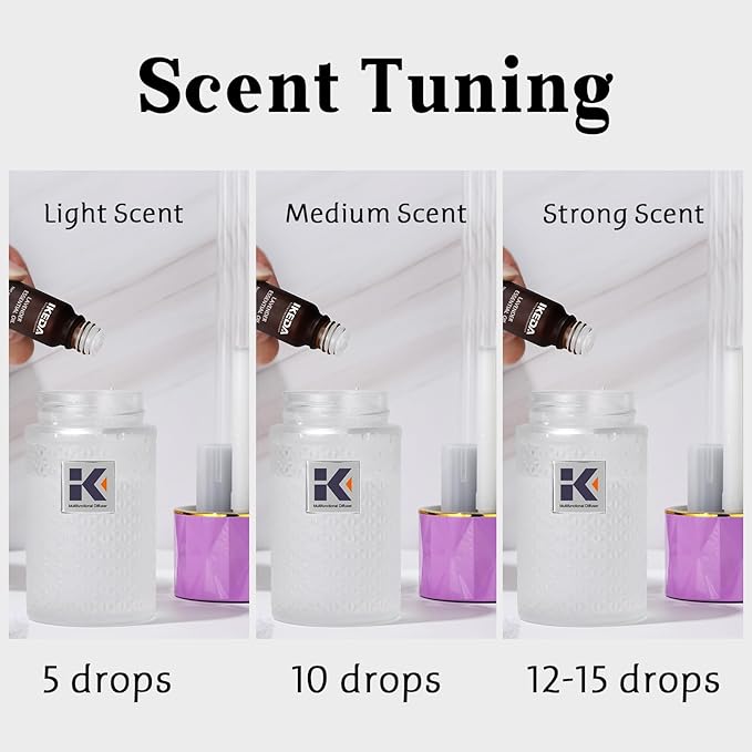 Ikeda Wireless Essential Oil Diffuser, Mini Negative Ion Mist Humidifier with Night Light & Auto Shut-Off, 250mL Lavender Scent for Room, Home, Car&Office