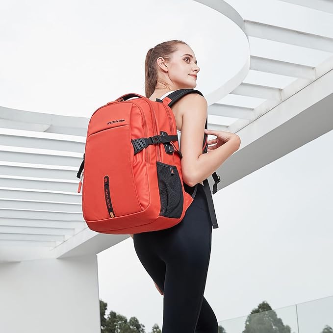 ARCTIC HUNTER AH Orange (Yellow) 15.6 In Laptop Travel Backpack for Couple Women Men, 30L Anti-Theft Compact Carry on Travel Flight Approved for Work, Commuting, and Weekend Casual Daypack