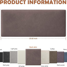 IFNOW Wall Mounted Upholstered Headboard Full, 3D Peel and Stick Soundproof Panels, Reusable and Removable Padded Leather Bed Headboard, 6 Panels 9.84