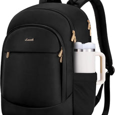 LOVEVOOK Laptop Backpack for Women, 15.6 Inch Work Backpack Purse, Large Capacity Stylish Daypack, Business Computer Bag, Travel Backpack for College, Black