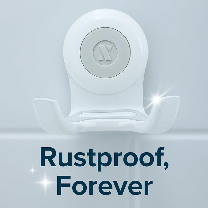 SlipX Solutions Power Lock Suction Cup Hook, Razor Holder & Phone Cradle (Perfect for Shower & Mirror, Holds 11 lbs, 2 Pack)