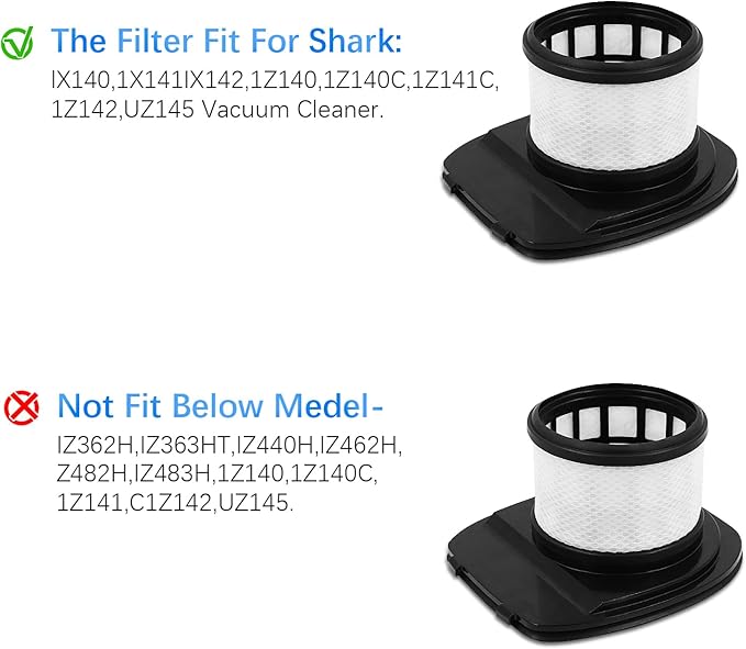 IX140 IX141 IX142 Filters, Lichelete IX141 Filters for Shark Rocket Pet Pro IZ140 IZ140C IZ141C IZ142 UZ145 Stick Vacuums, Part 616FJ140 and 617FJ140, 2 Pack Filter, 4 Pack Foam and Flet Filter Kit