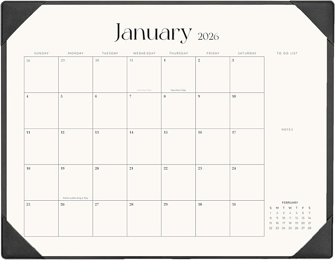 Desk Calendar 2026-2027 with Desk Mat – 22" x 17" Large Desk Pad Calendar Runs from January 2026 to June 2027, Office Supplies Desktop Monthly Calendar for Home & Office
